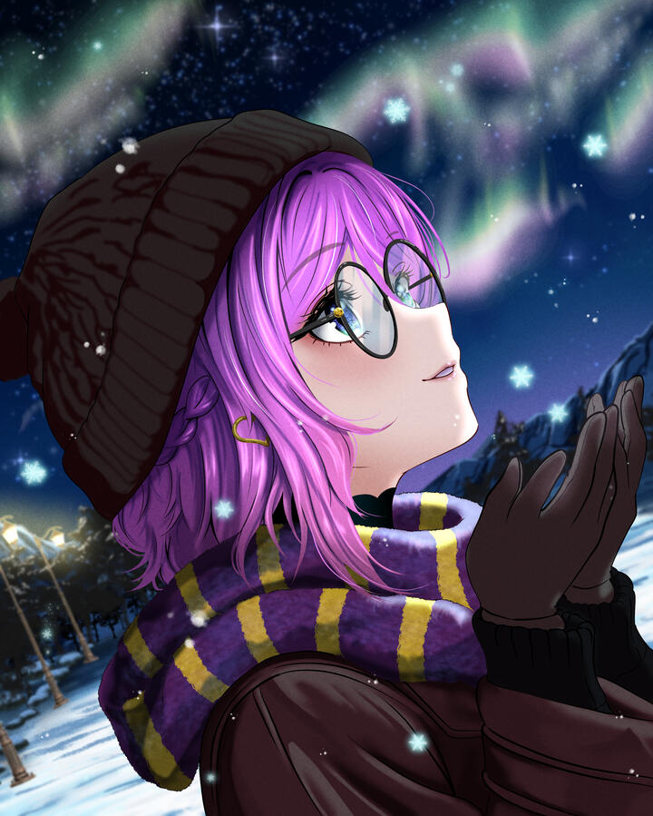 The nothern lights (by @Pandada_Kaey on X)